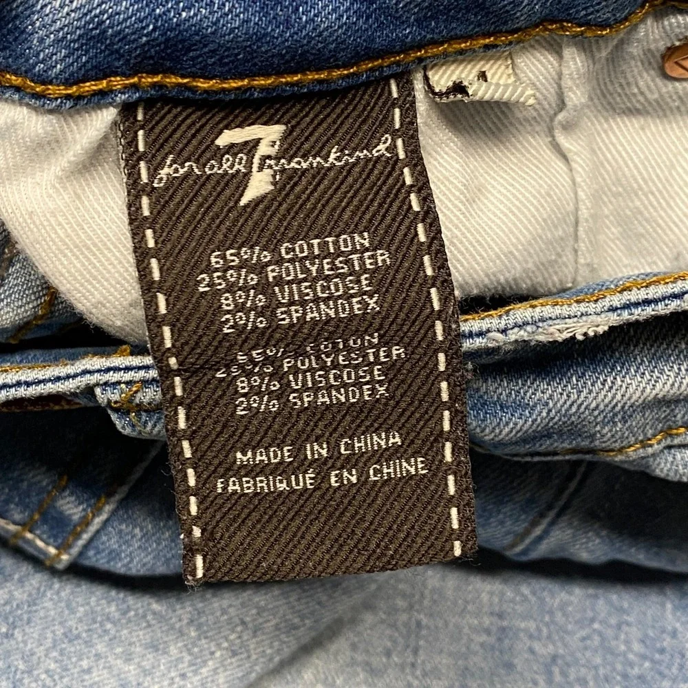 7 For All Mankind Kids Standard Light Wash Distressed Bootcut Jeans‎ Size 14